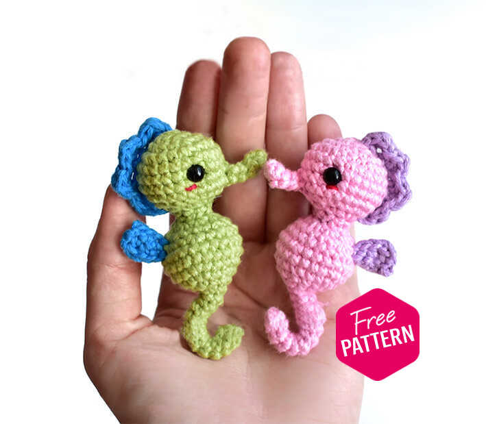 Mini Seahorse Amigurumi – Free Crochet Pattern Tutorial – Amigurumi