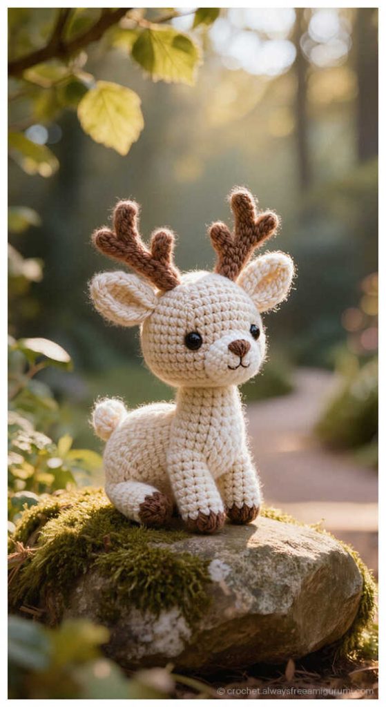cute deer amigurumi free crochet pattern forest style handmade plush