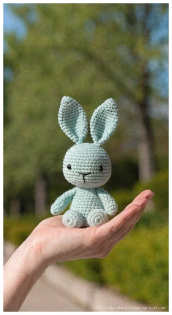 cute bunny amigurumi crochet toy small rabbit plush