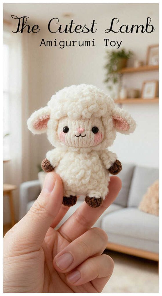 cutest lamb amigurumi crochet plush sweet sheep toy idea