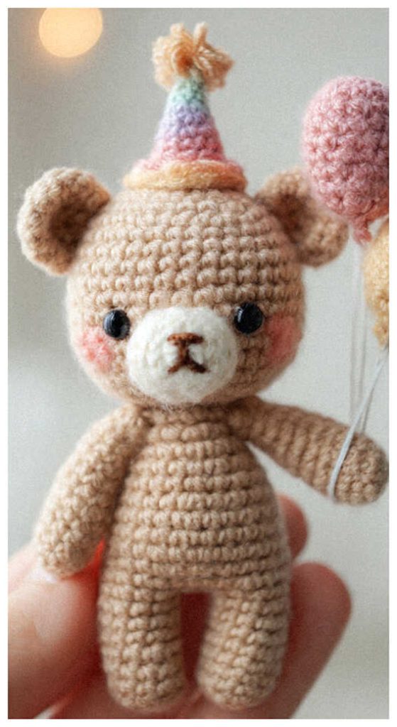 cute teddy bear amigurumi crochet doll birthday bear gift idea