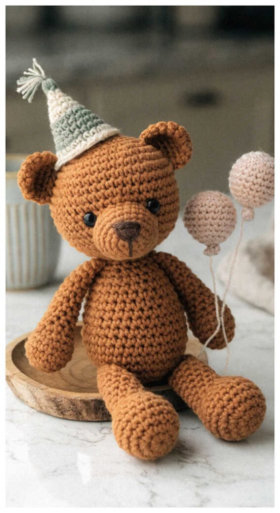 crochet teddy bear amigurumi plush adorable party bear trending