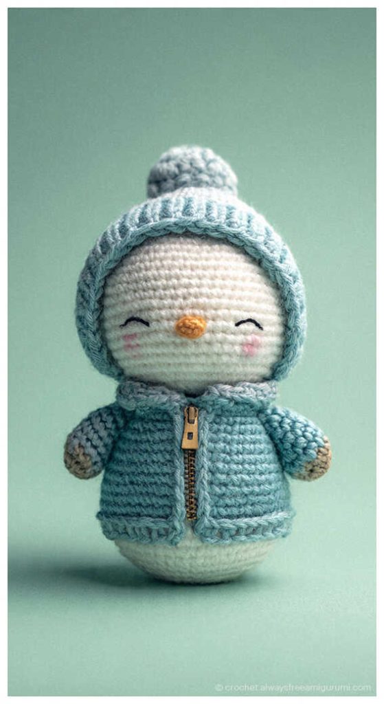 little snowman amigurumi free crochet pattern winter crochet plush toy