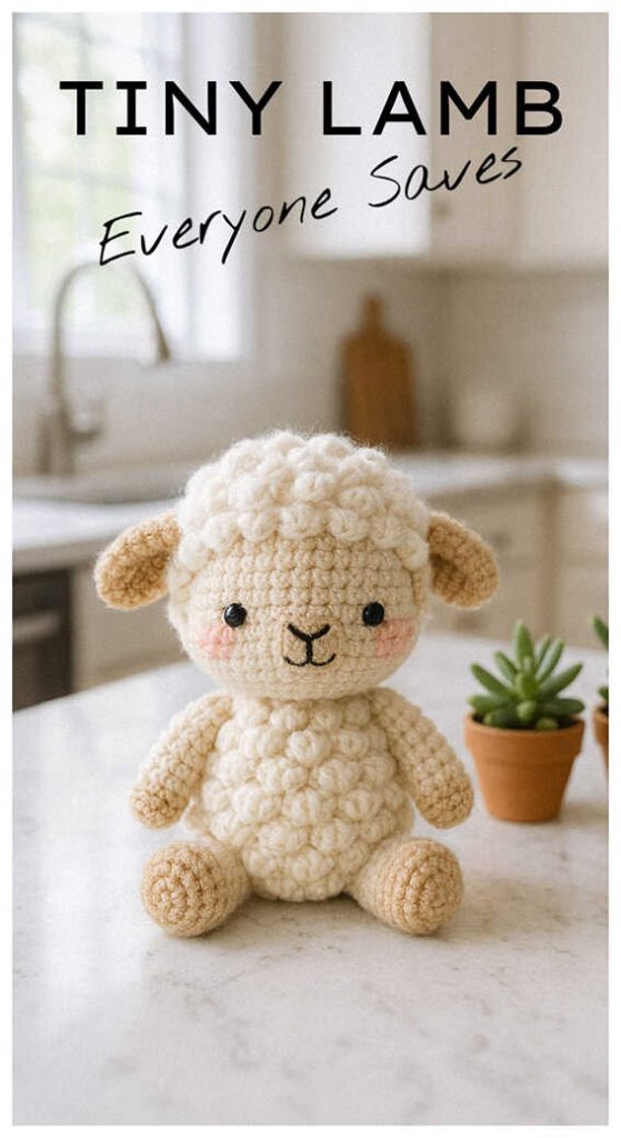 little lamb amigurumi crochet plush adorable sheep toy idea