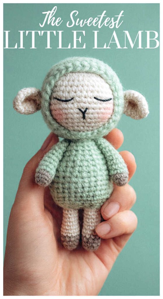 cute lamb crochet doll sweet sheep amigurumi gift idea