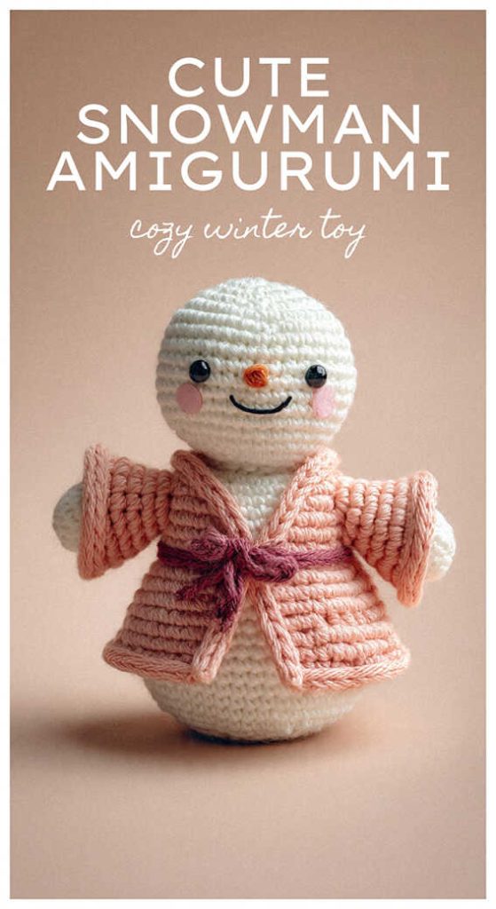 cute snowman amigurumi free crochet pattern cozy winter crochet toy idea
